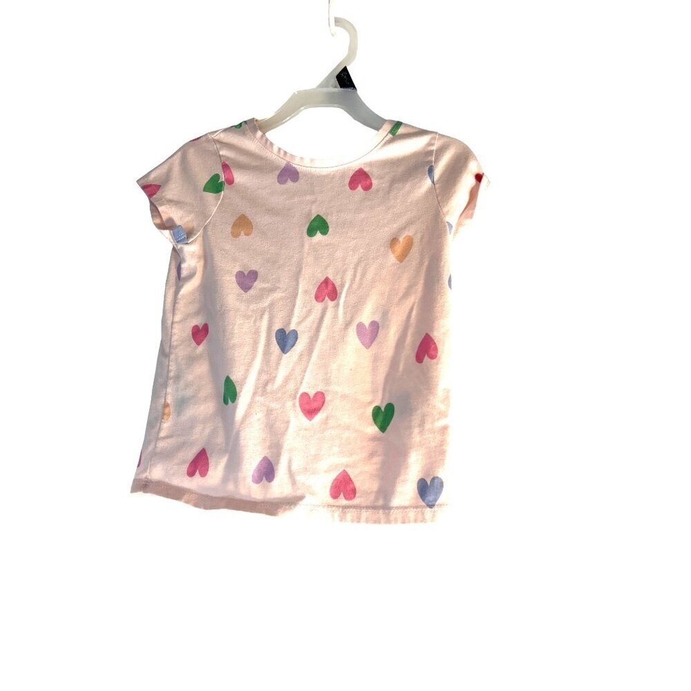 Garanimals Toddler Girls Tee Pink/Multicorored Hearts Size 4T